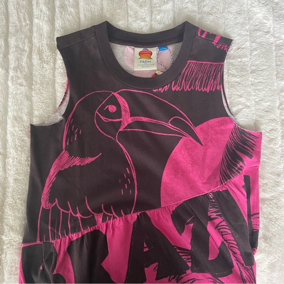 🌿|NWT| Farm Rio x Anthropologie Tiered Graphic Tshirt Dress - Picture 5 of 11